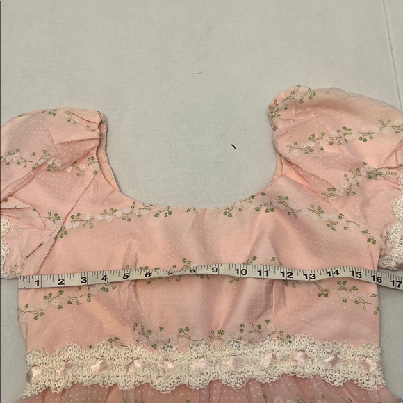 VINTAGE WOMENS REGENCY SWISS DOT LONG MAXI DRESS WITH PUFF SLEEVES SMALL - Picture 15 of 17